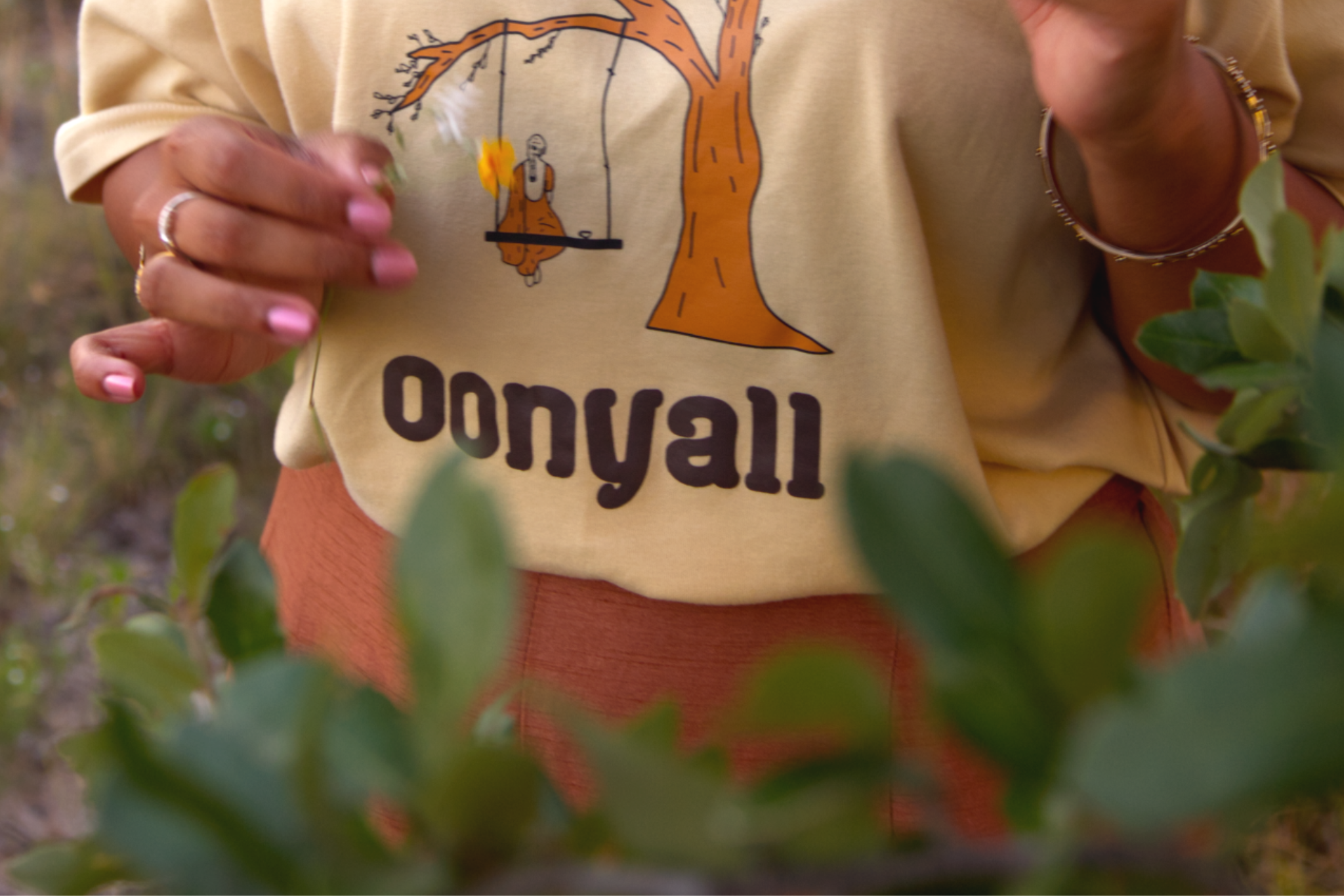 oonyall chai shirt; oonyall means "swing" in Malayalam; shirt for authentic South Indian chai